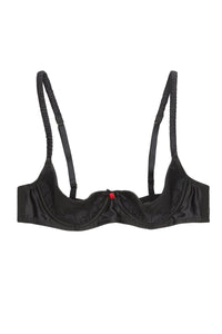 Marlene Black 1/4 Cup bra with Lace  DD/E - I Cups
