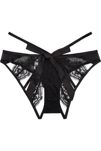 Peek & Beau Minnie Eyelash Lace Cheeky Brief Black