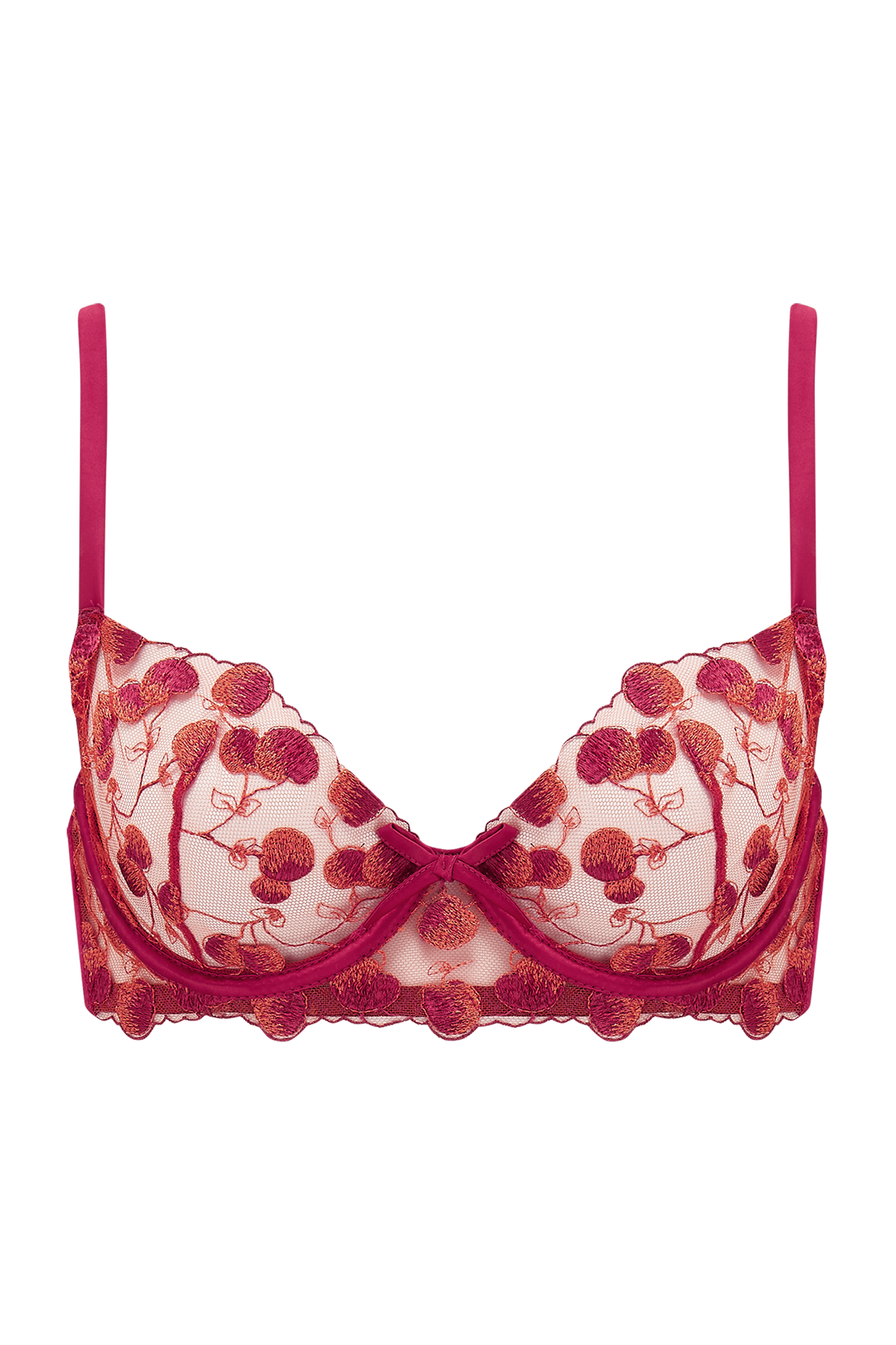 Monki Satin Bra and Brief in Red