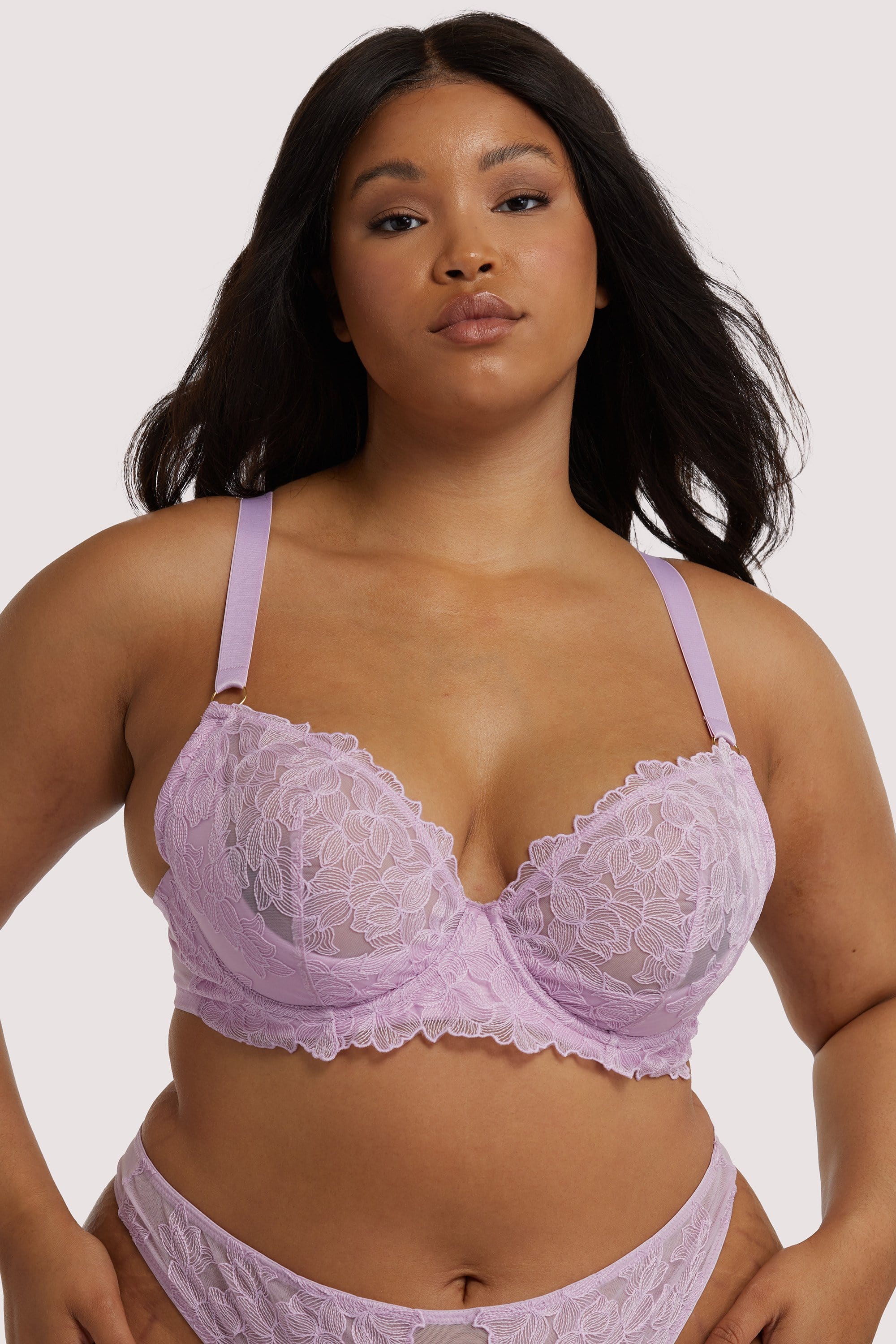 Buy Exotica Lingerie Italian Double Layered Non Wired Full Coverage Bralette  - Purple at Rs.419 online