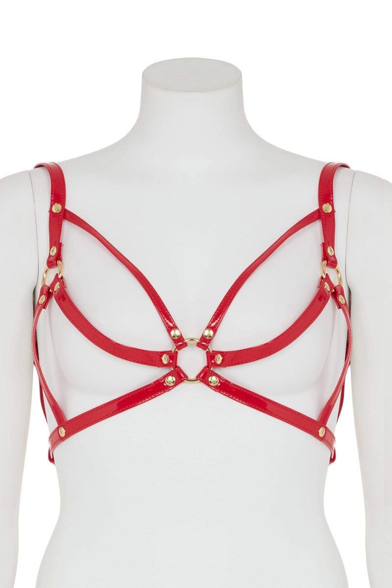 Open Harness Bra Red – Playful Promises USA