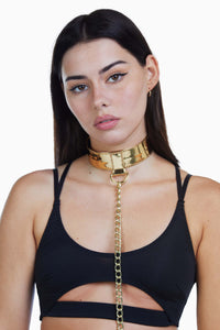 PU Collar With Lead Gold