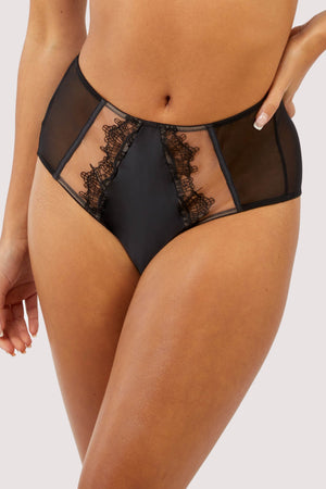 Sheer Illusion Mesh High Waist Shaping Briefs