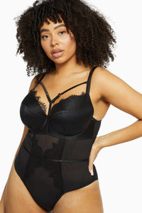 Lia Padded Overbust Strap Mesh Body Curve
