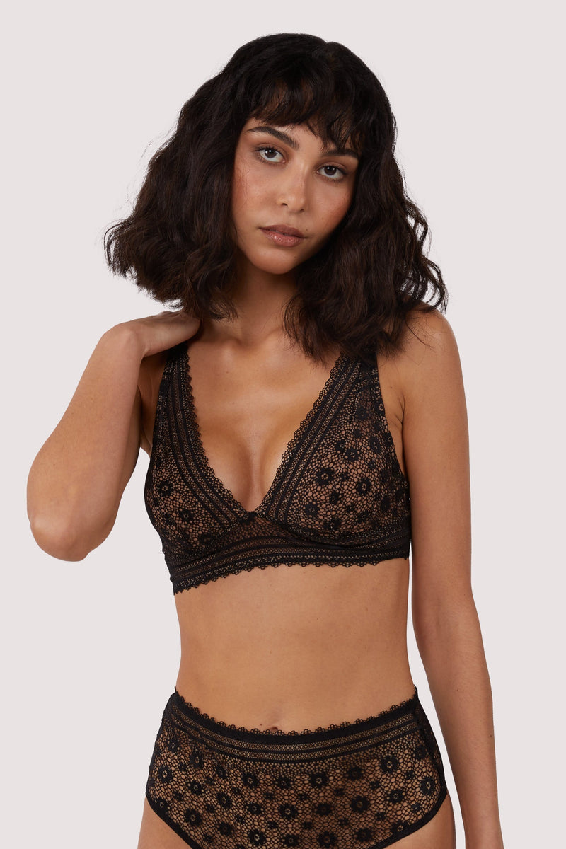 Maia Black Lace Bralette – Playful Promises USA