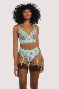 Sabey Mint Floral High Waist Brief