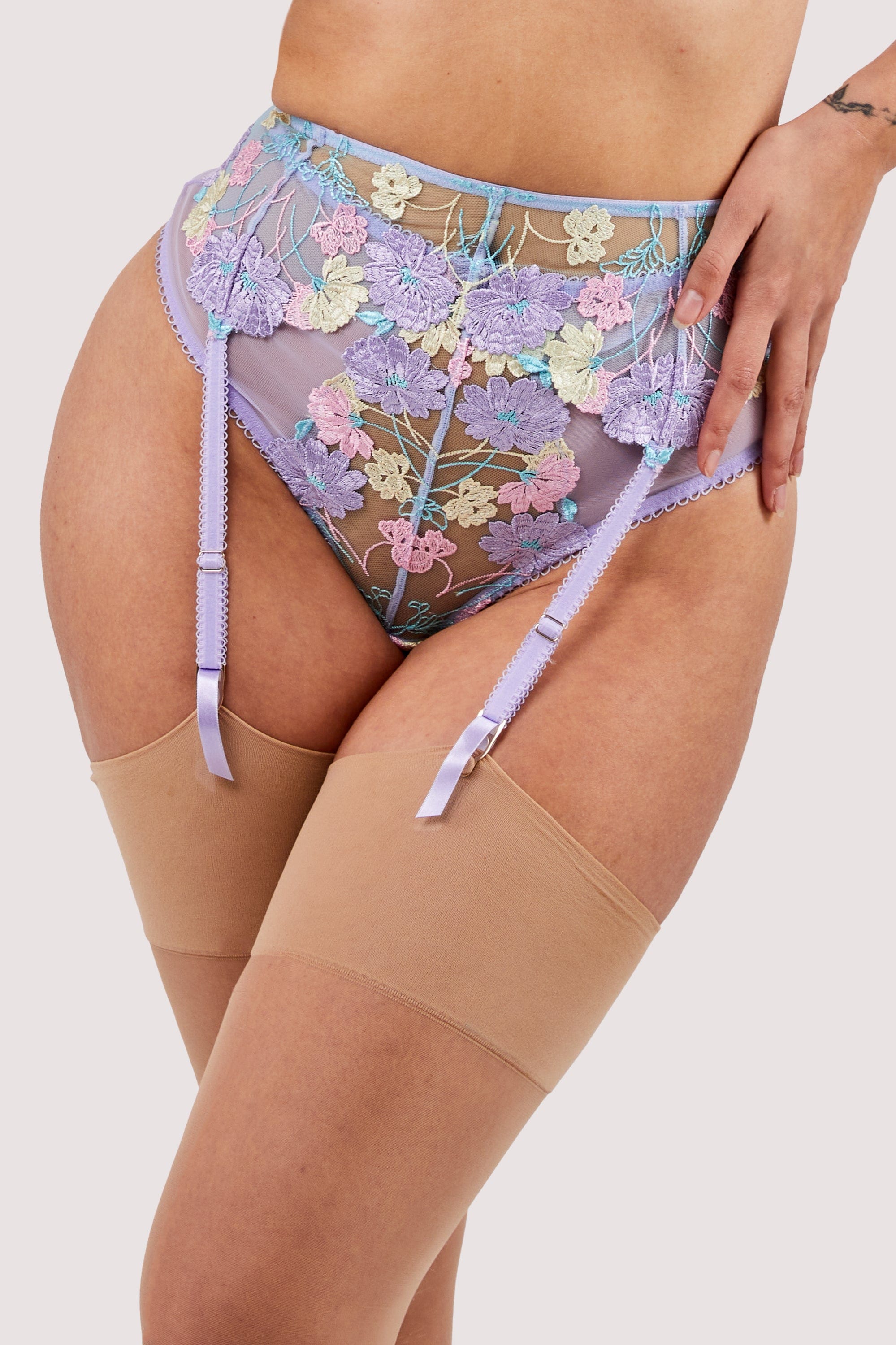 Luna Pastel Embroidery Picot Elastic Bra – Playful Promises