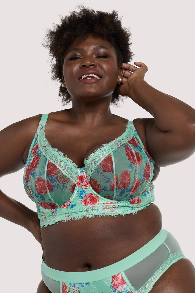 Louisa Lace Floral Longline DD+ Bralet, M&S Collection