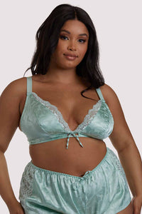 Annabelle Jaquard Mint Triangle Bra & Shorts