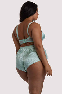 Annabelle Jaquard Mint Triangle Bra & Shorts