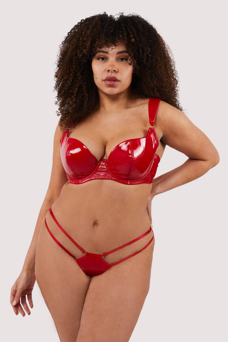 Maxine PVC Plunging Bra and Matching Panty Set by Hustler Lingerie X  Playful Promises – DareLingerie
