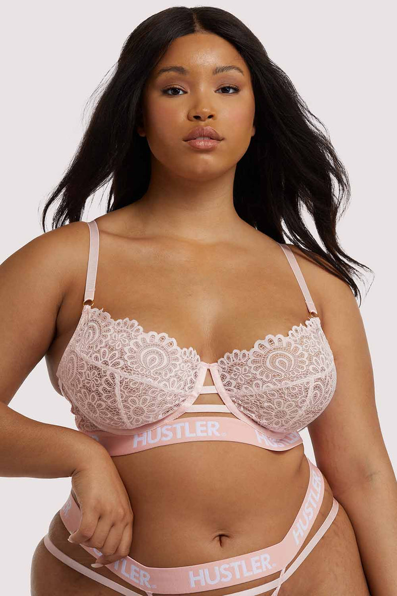 Branded Lace Baby Pink Bra – Playful Promises USA