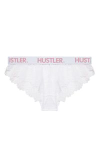 Branded Lace White Brief