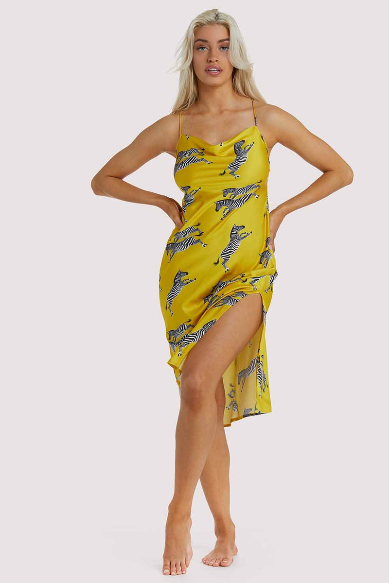 Mustard Zebra Dress