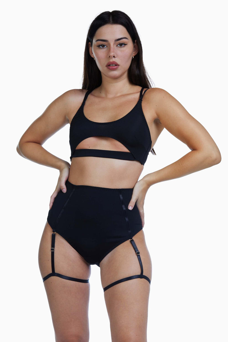 Regalia Santana Microfibre Suspender High Waist Brief