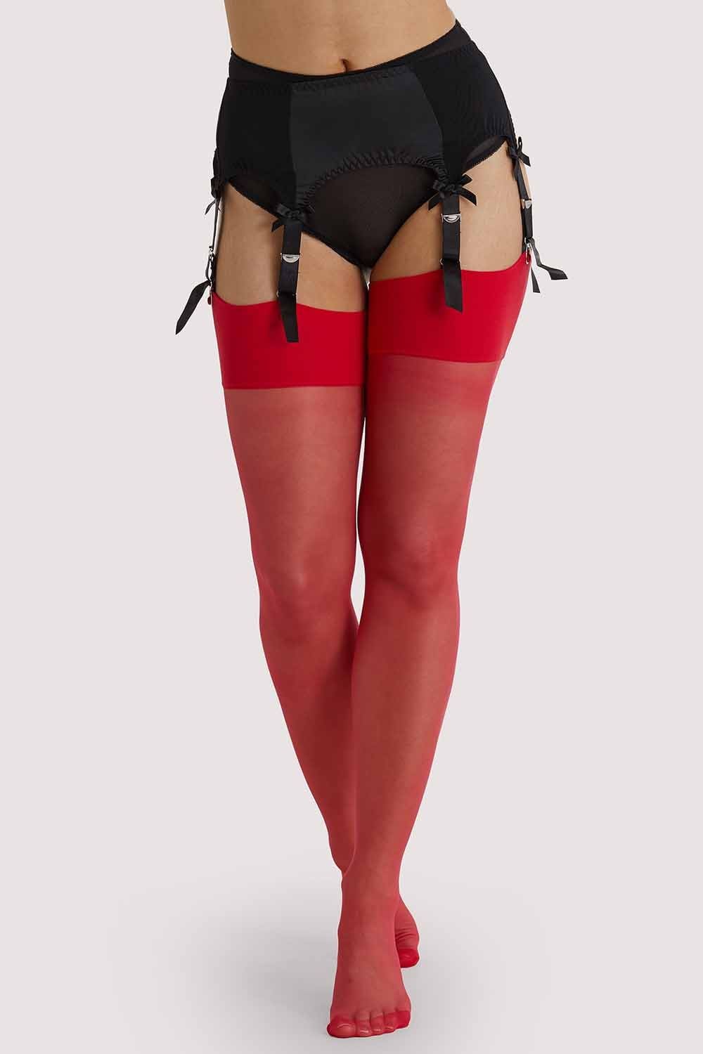 Seamed Stockings Red US 4 - 18 Tall