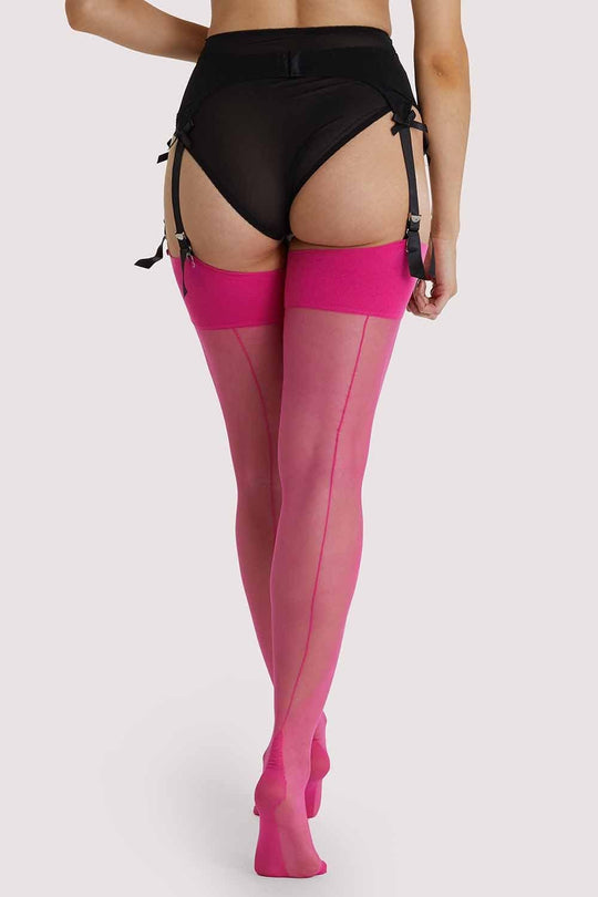 Seamed Stocking Pink Peacock US 4 - 18