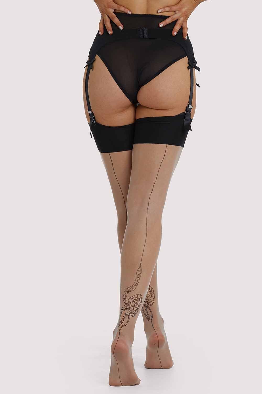 Madame X Black Suspender Belt - For Her from The Luxe Company UK