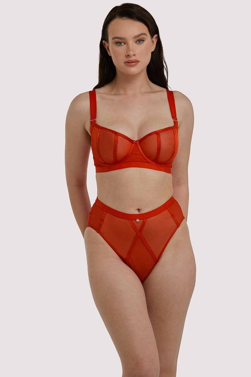 Sheer Chic Brief Flame Red