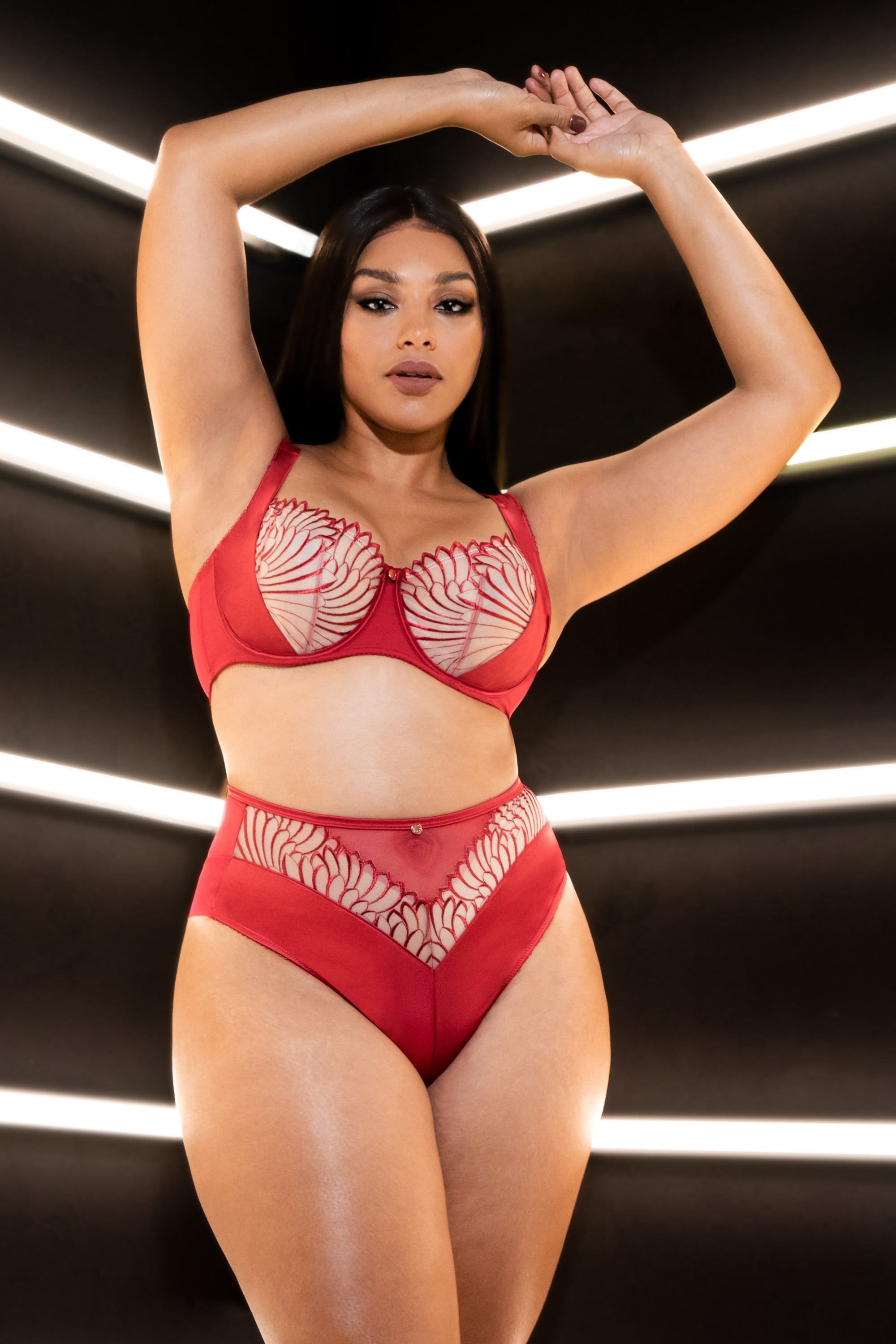 Fallen Angel Red High Waist Brief