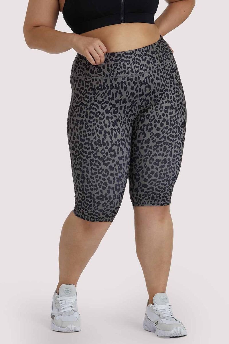 Wolf & Whistle Eco Dusty Olive Leopard Curve Shorts