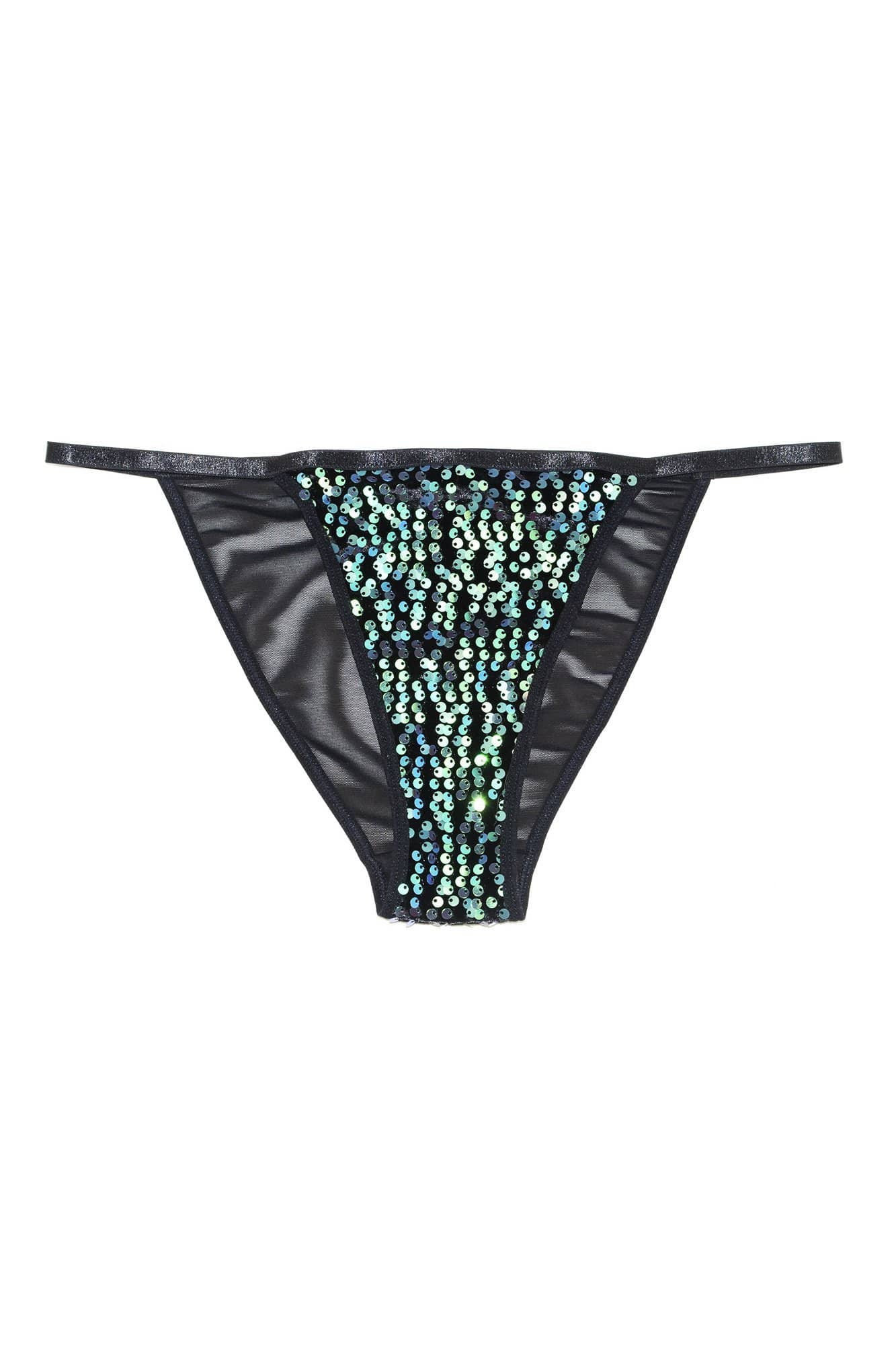 wolf and whistle carmella green sequin brief