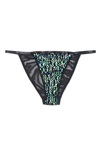 wolf and whistle carmella green sequin brief