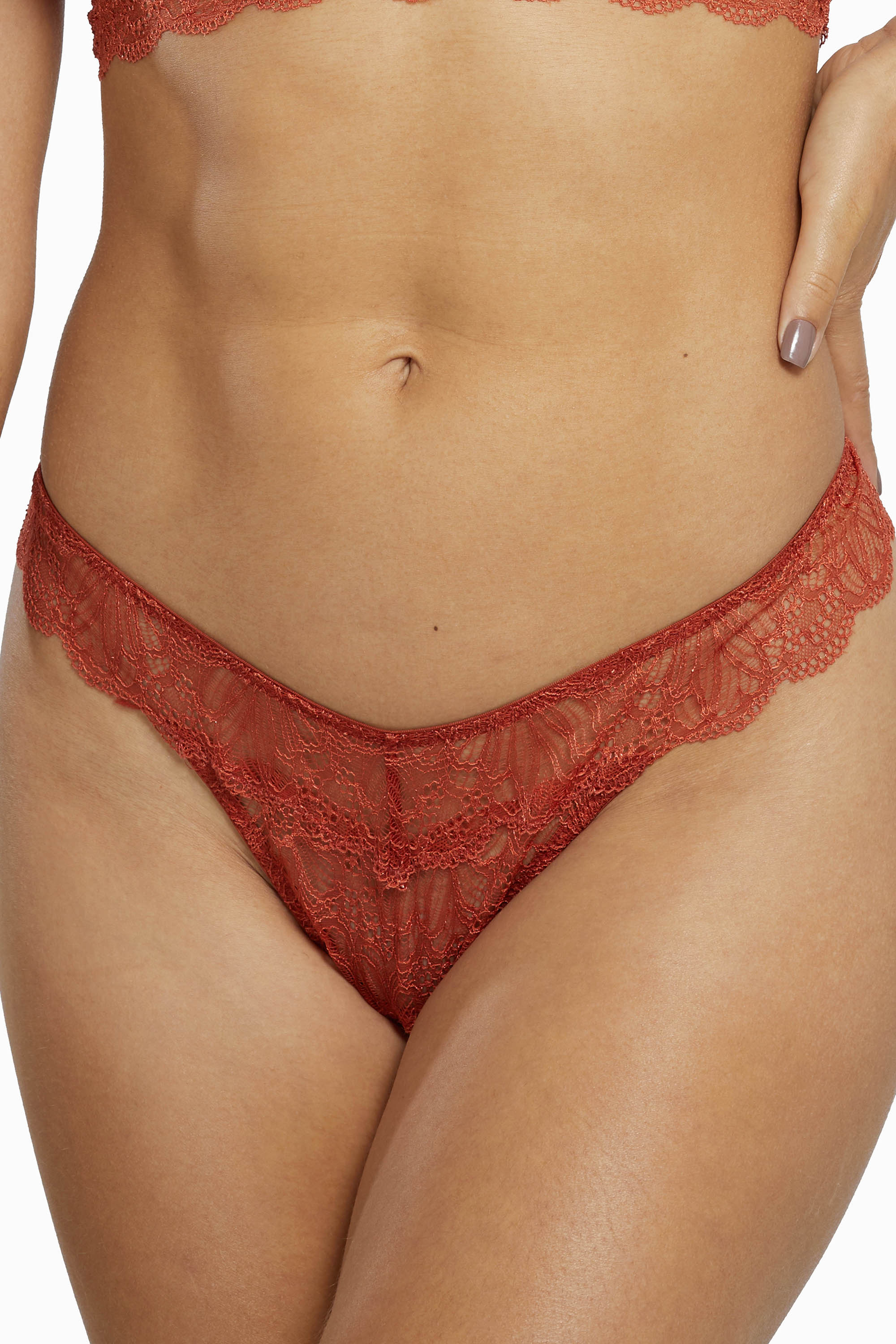 Ariana Intense Rust Everyday Lace Thong