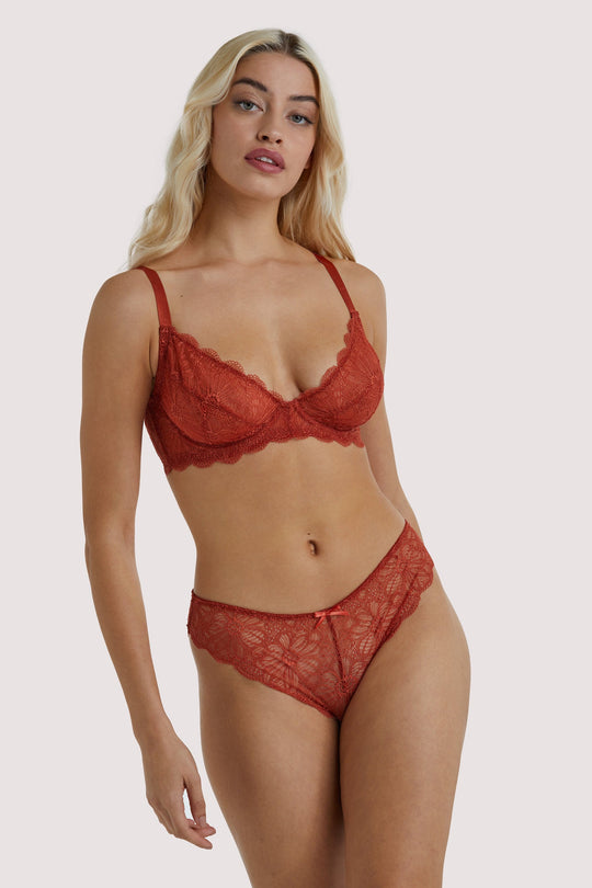 Wolf & Whistle Ariana Intense Rust Everyday Lace Bra
