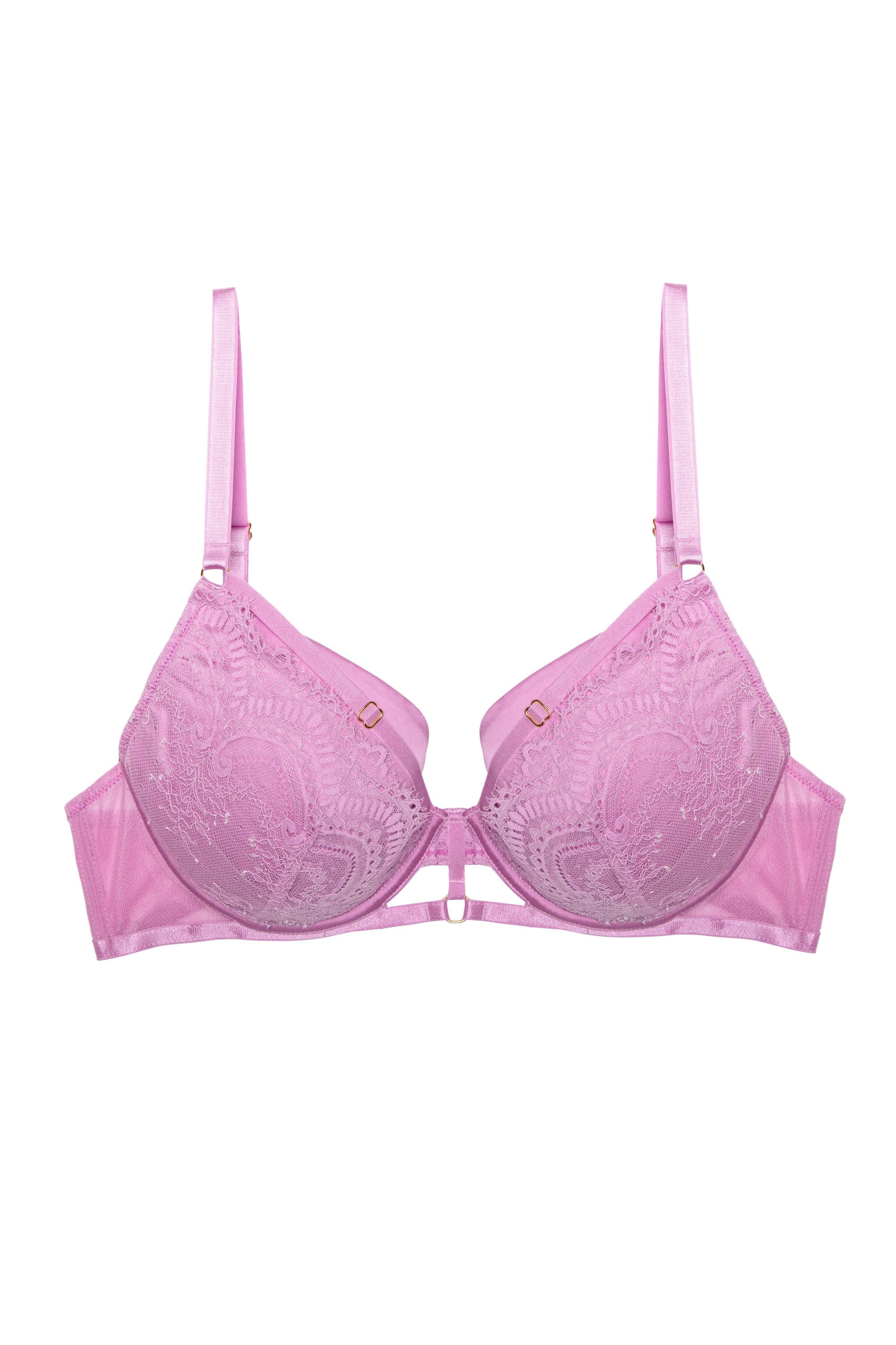 Marlie Pink Lace and Satin Bra – Playful Promises USA