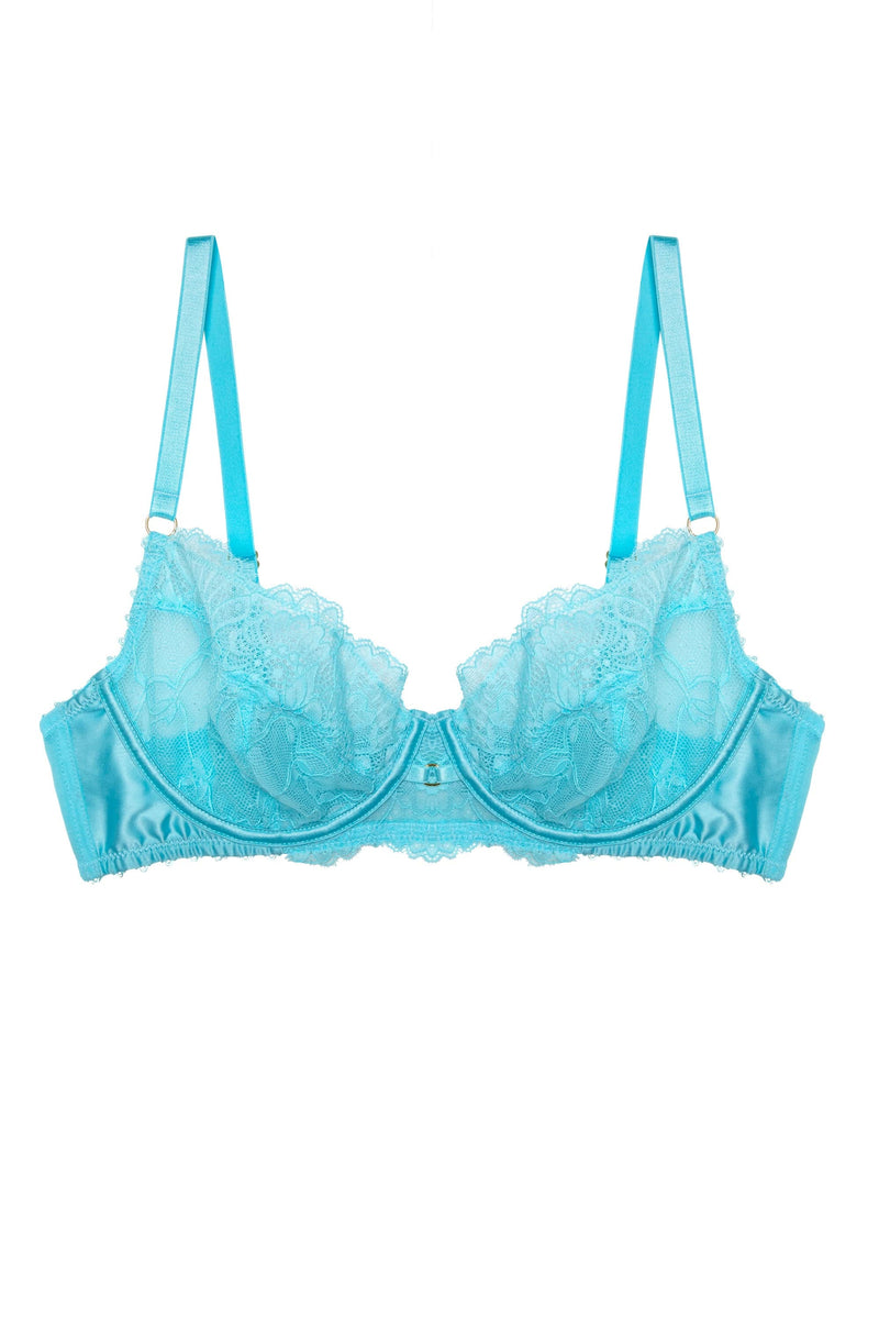 lacy little blue bra 🫶 size 34c brand is sofra !! - Depop