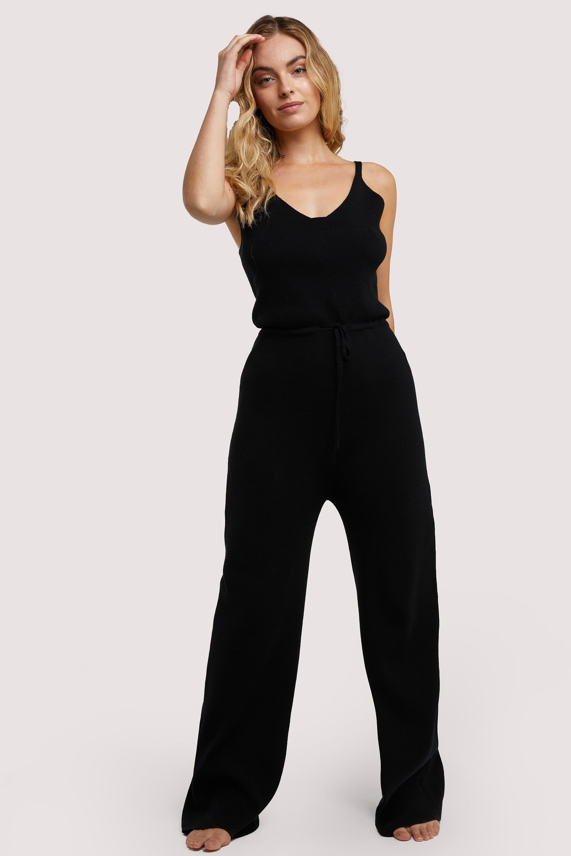 Lounge Black Knitted Jumpsuit
