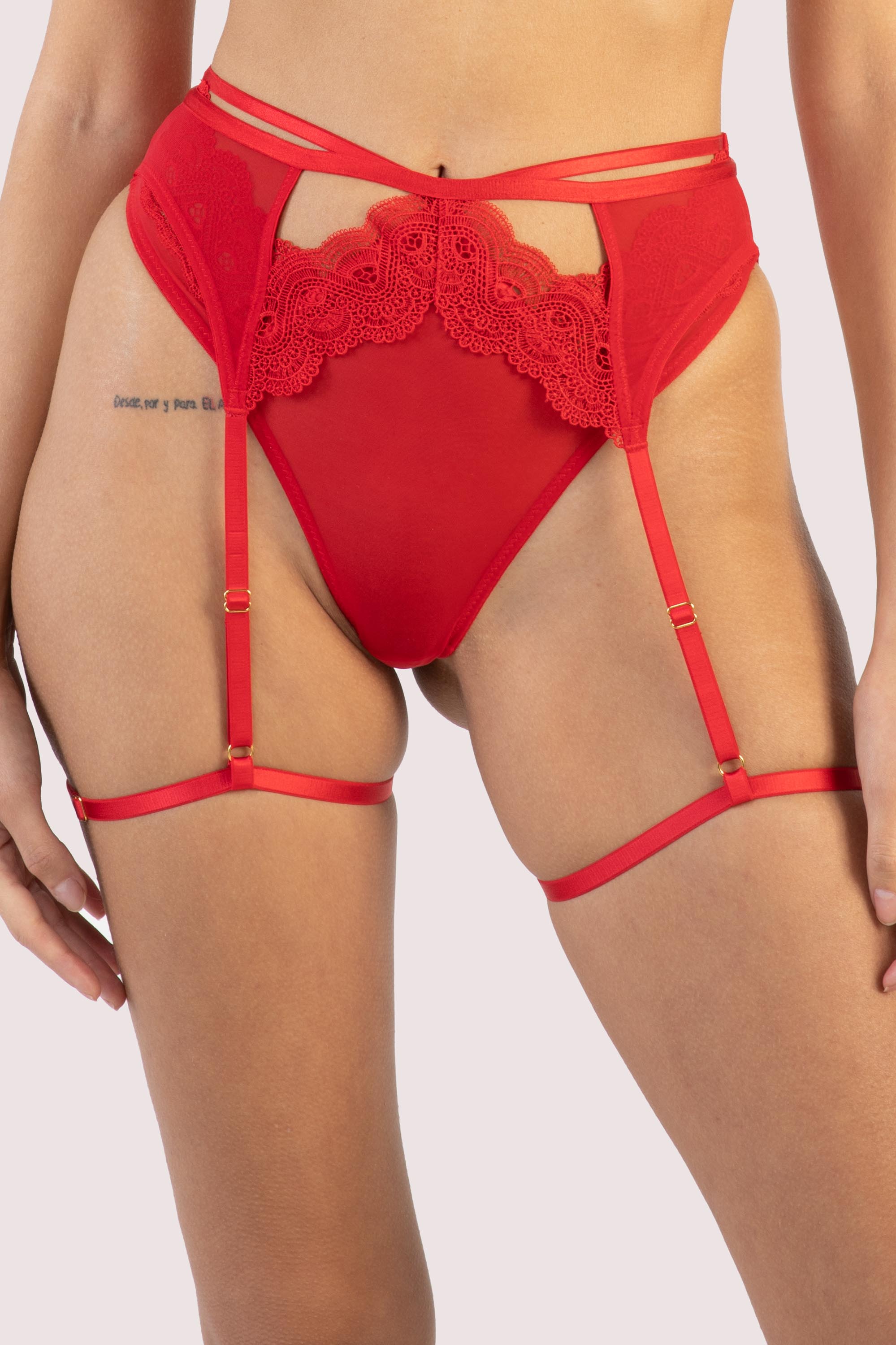 Maisie Red Suspender Belt