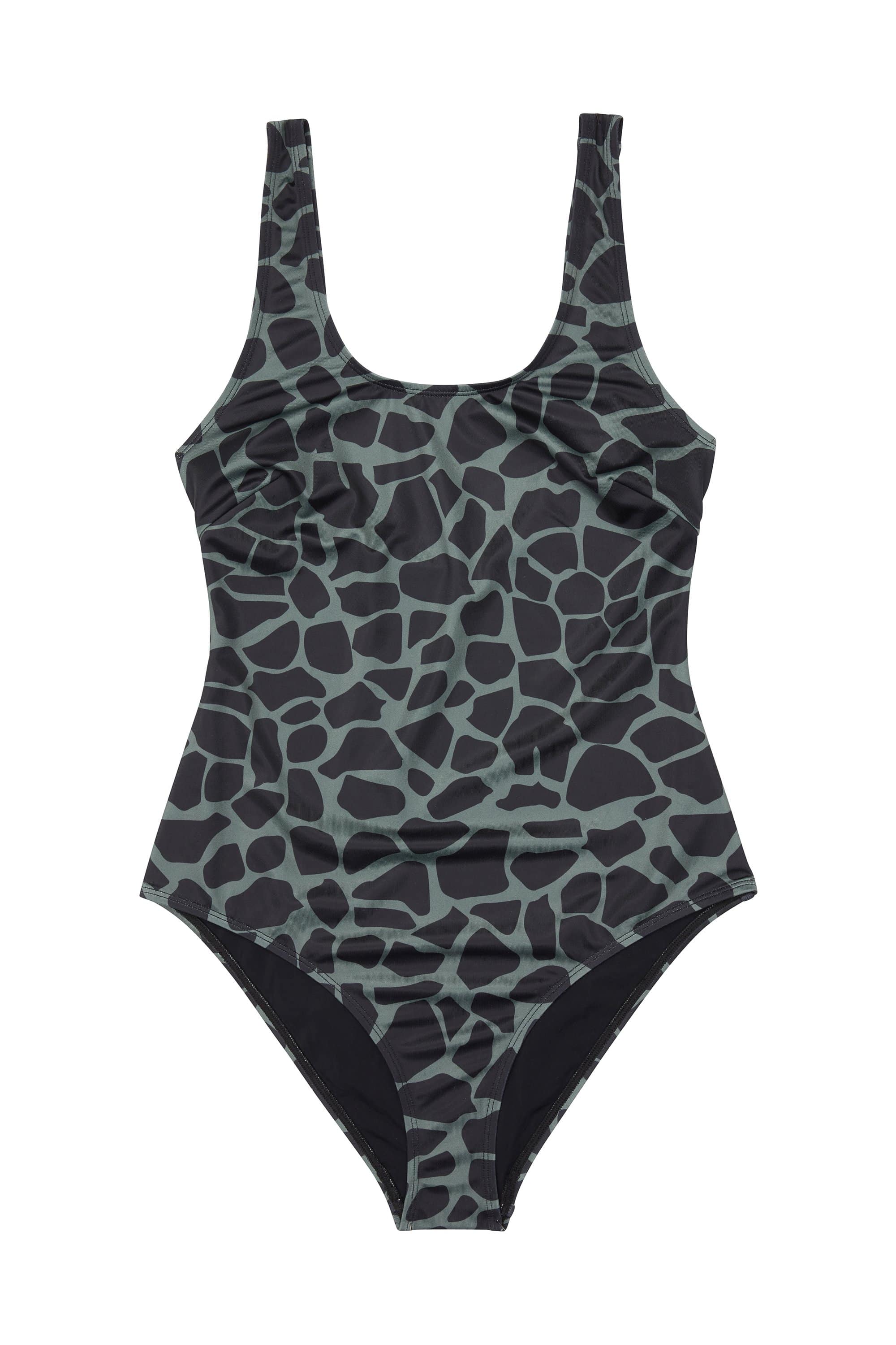 Khaki Eco Giraffe Swimsuit – Playful Promises USA