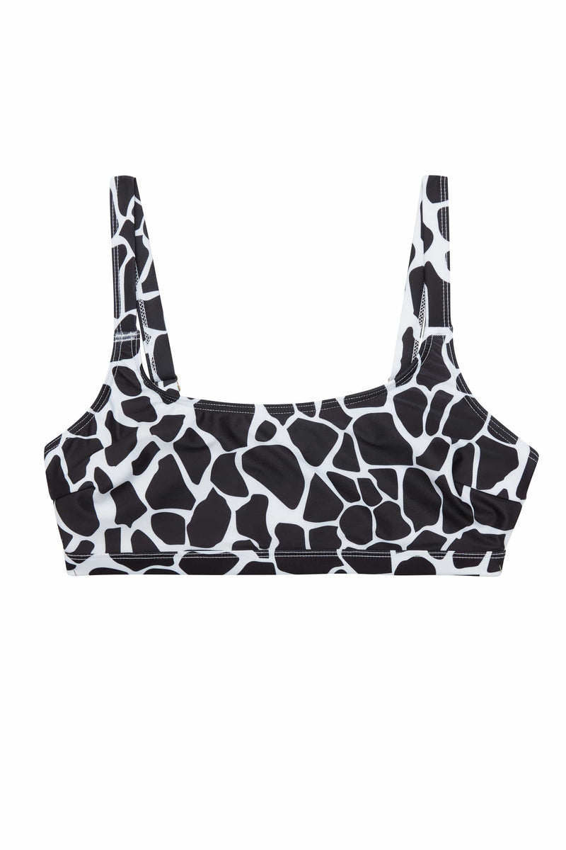 White Eco Giraffe Bikini Top