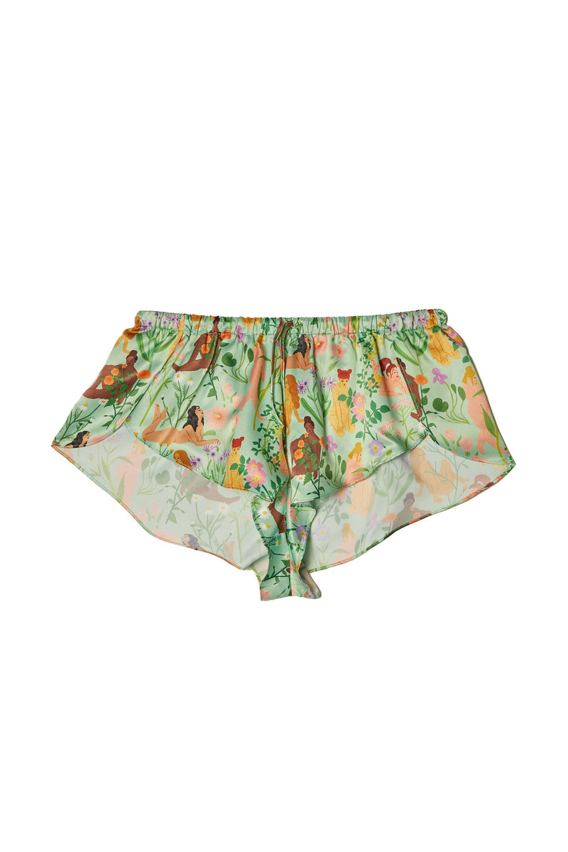 Bodil Jane Recycled Nudes & Flowers Satin Short