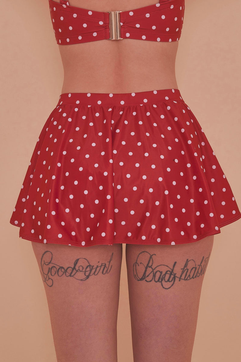 Collectif Polka Dot Skater Skirted Brief