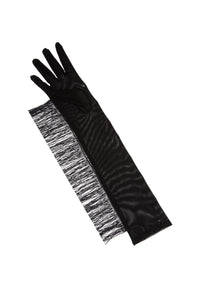 Black Fringe Gloves