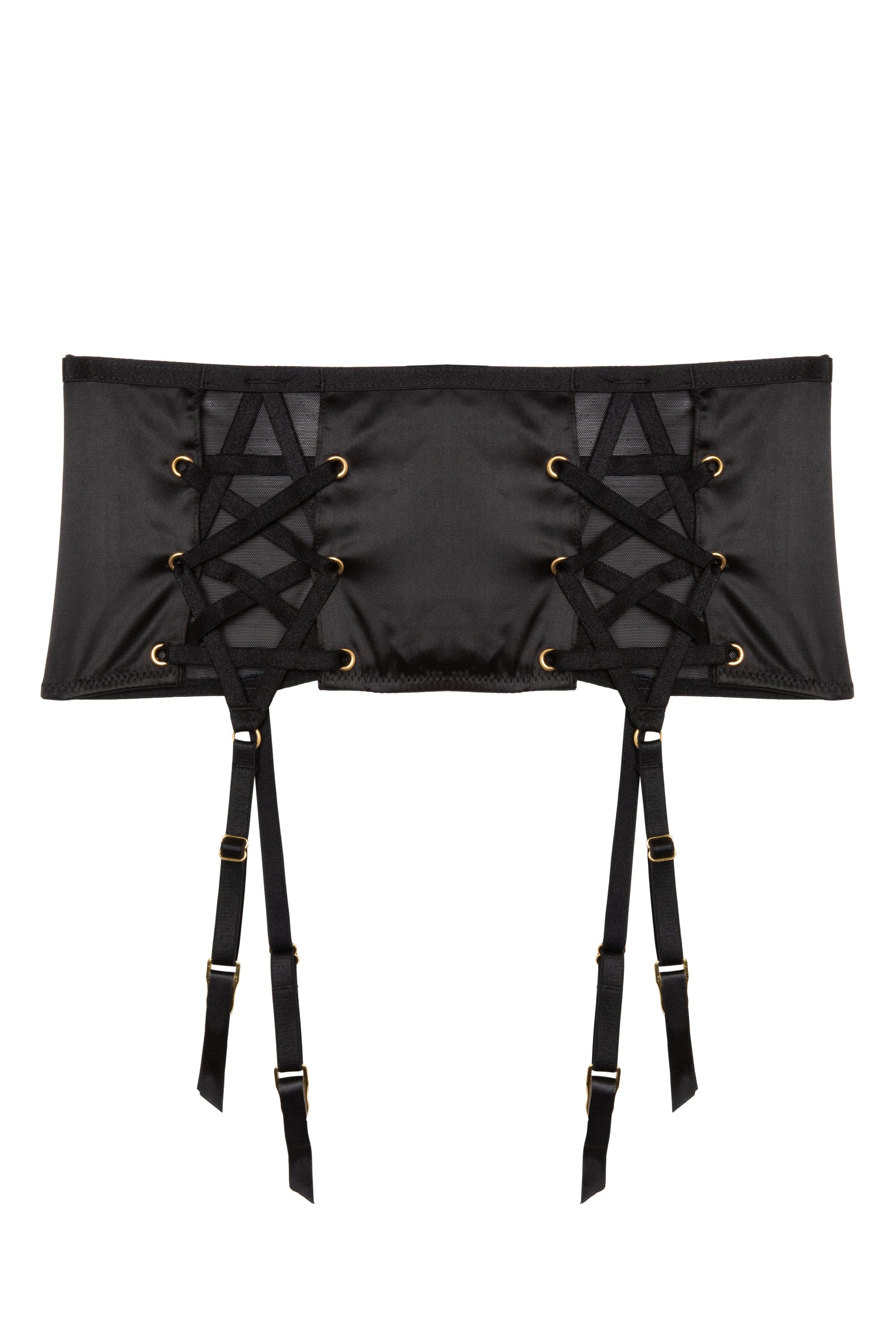 Seraphina Black Strappy Pentagram Suspender Belt Playful Promises USA Seraphina Black Strappy Pentagram Suspender Belt Playful Promises USA