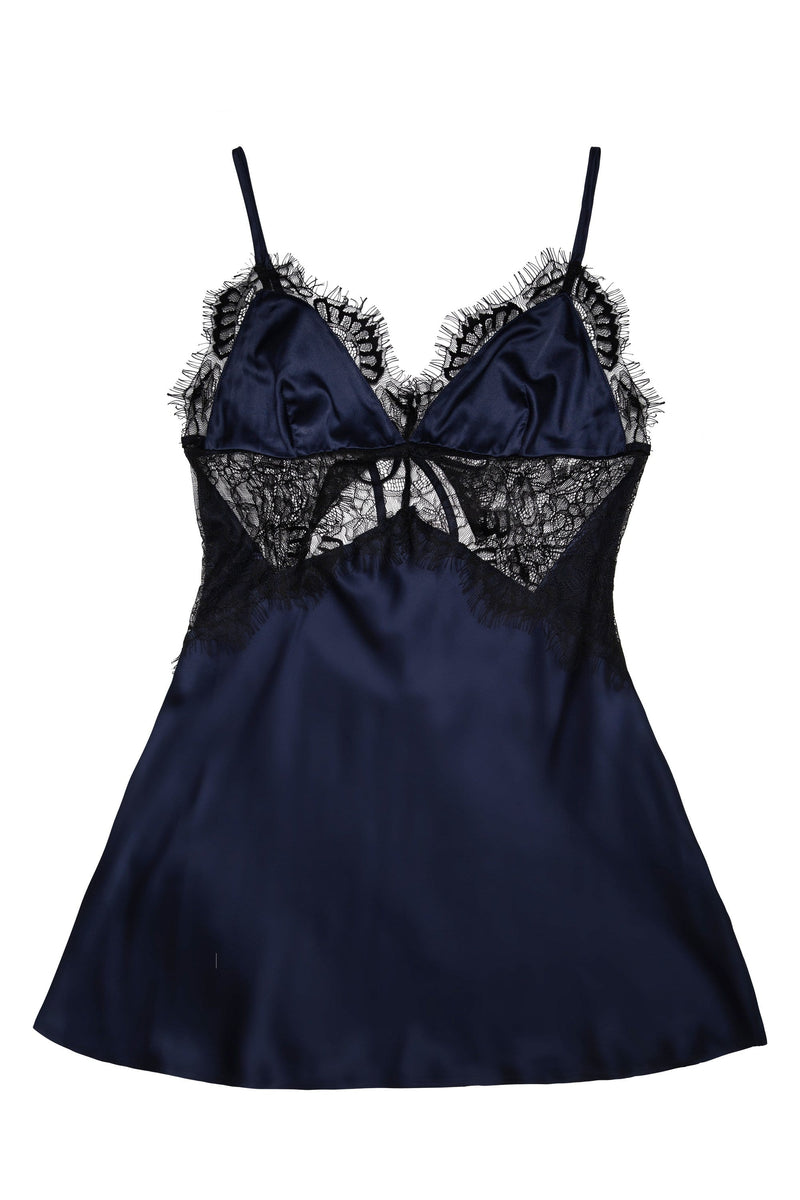 Helena Navy Slip Dress Playful Promises USA Helena Navy Slip Dress Playful Promises USA