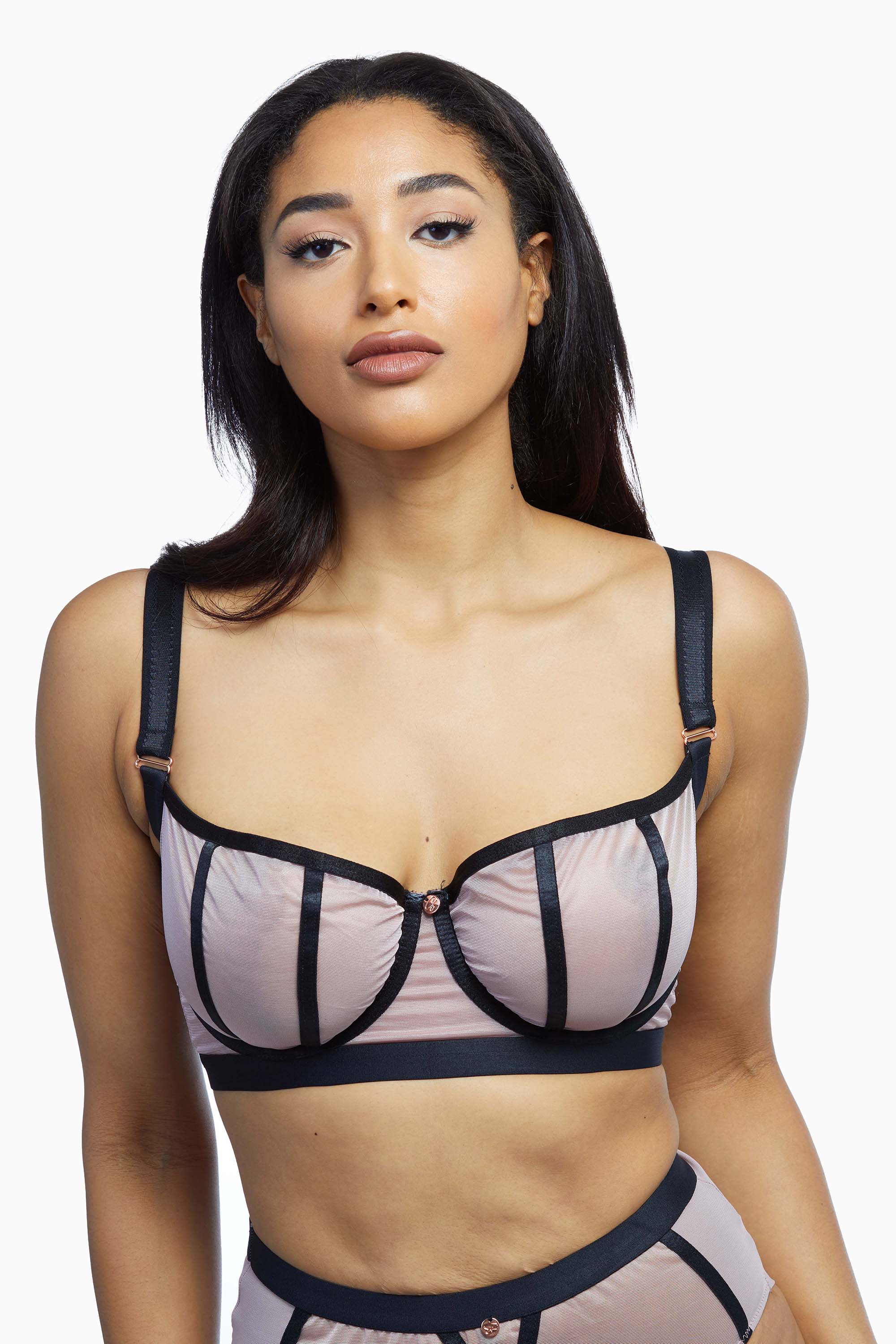 Ana Non-Padded Plunge Underwire Bra Berry Pink 32HH