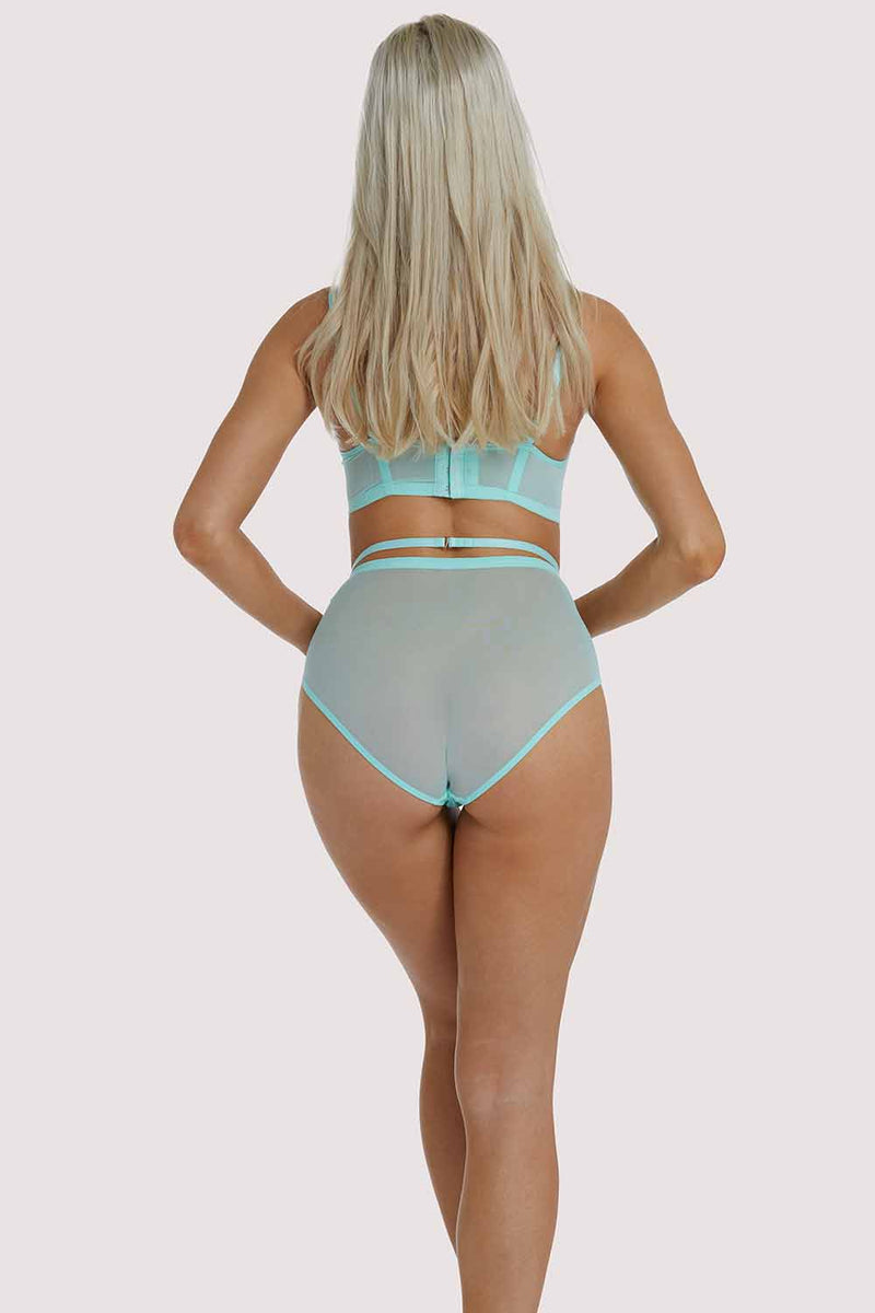 Playful Promises Eddie Aqua Crossover Wrap Bra