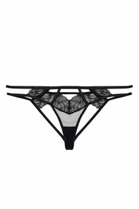 Tilly Black Caged Open Back Brief