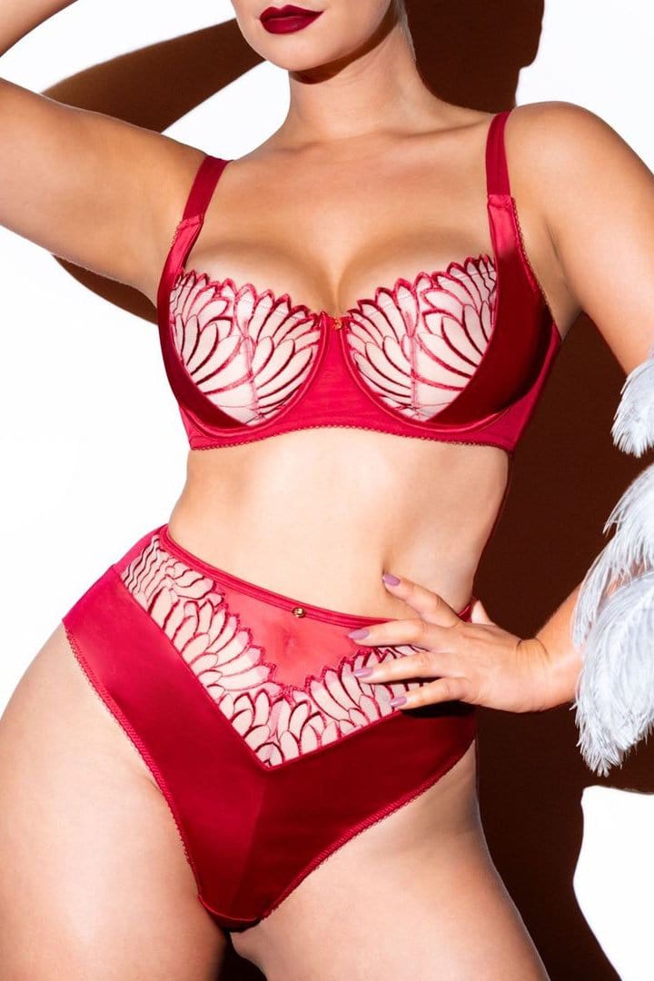 Fallen Angel Red High Waist Brief