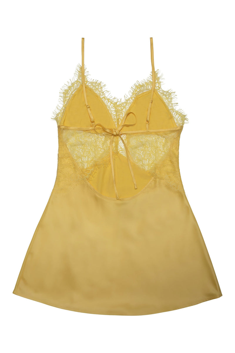 Helena Yellow Slip Dress – Playful Promises USA