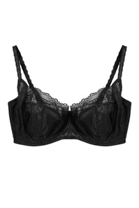 Rosalyn Black Full Coverage Lace Bra