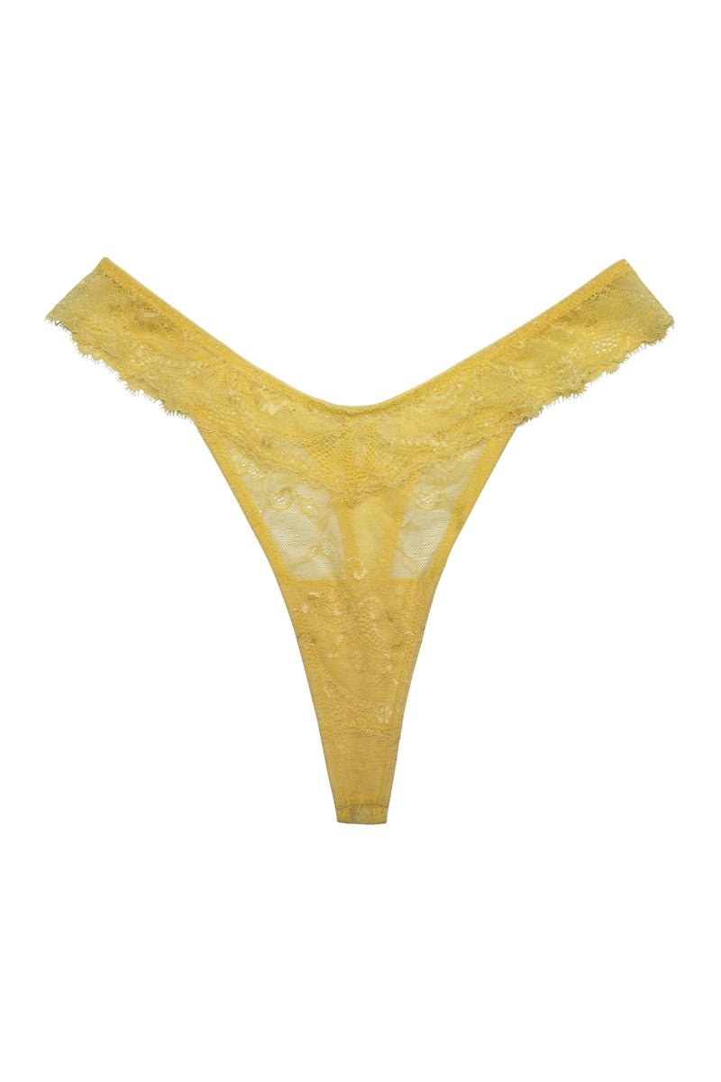 Ariana Yellow Everyday Lace Thong