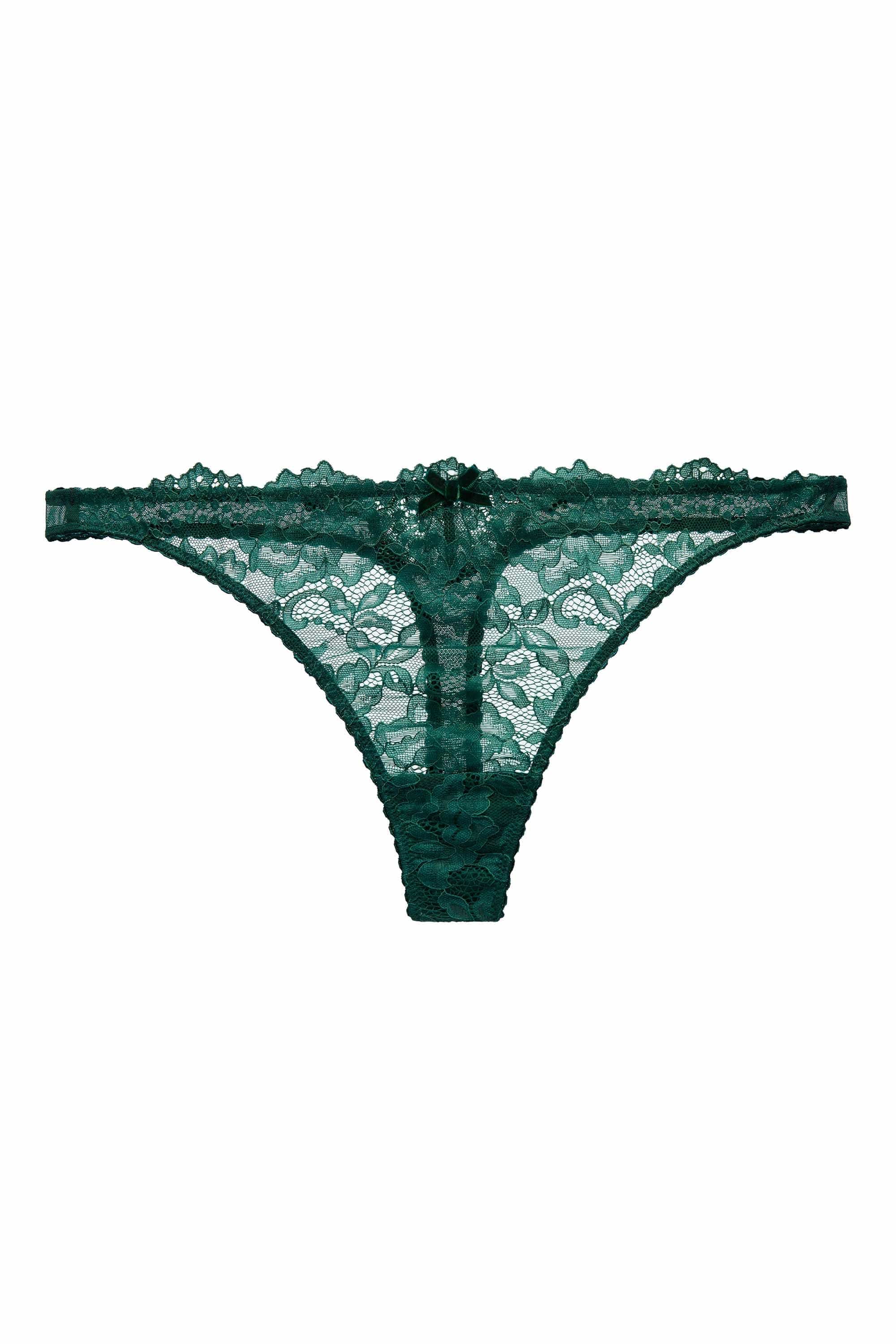 Cora Green Lace G-String