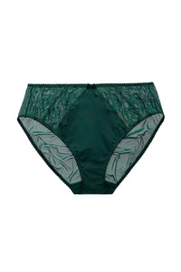 Cora Green Lace High Waisted Brief