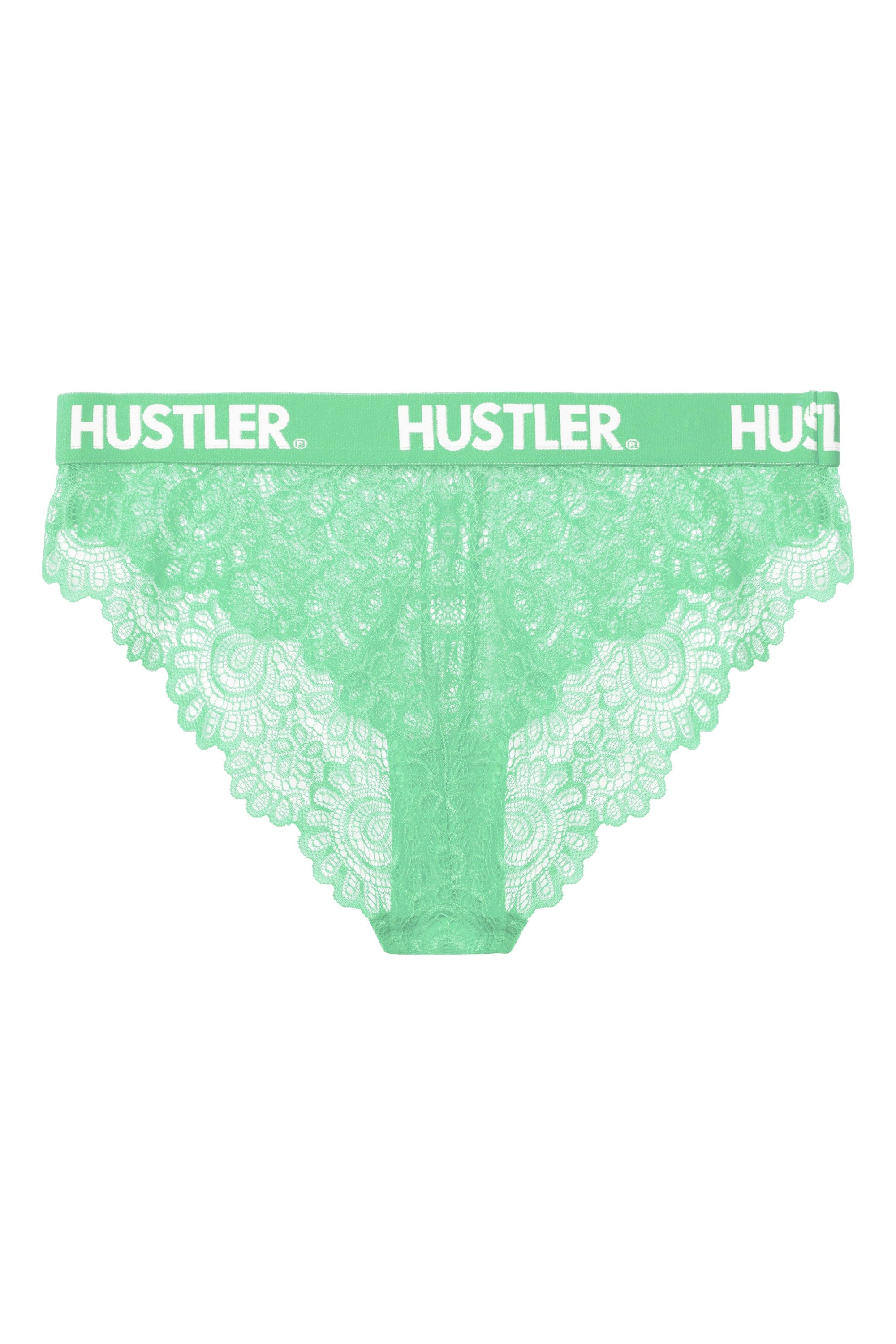 Branded Mint Curve Lace Brief